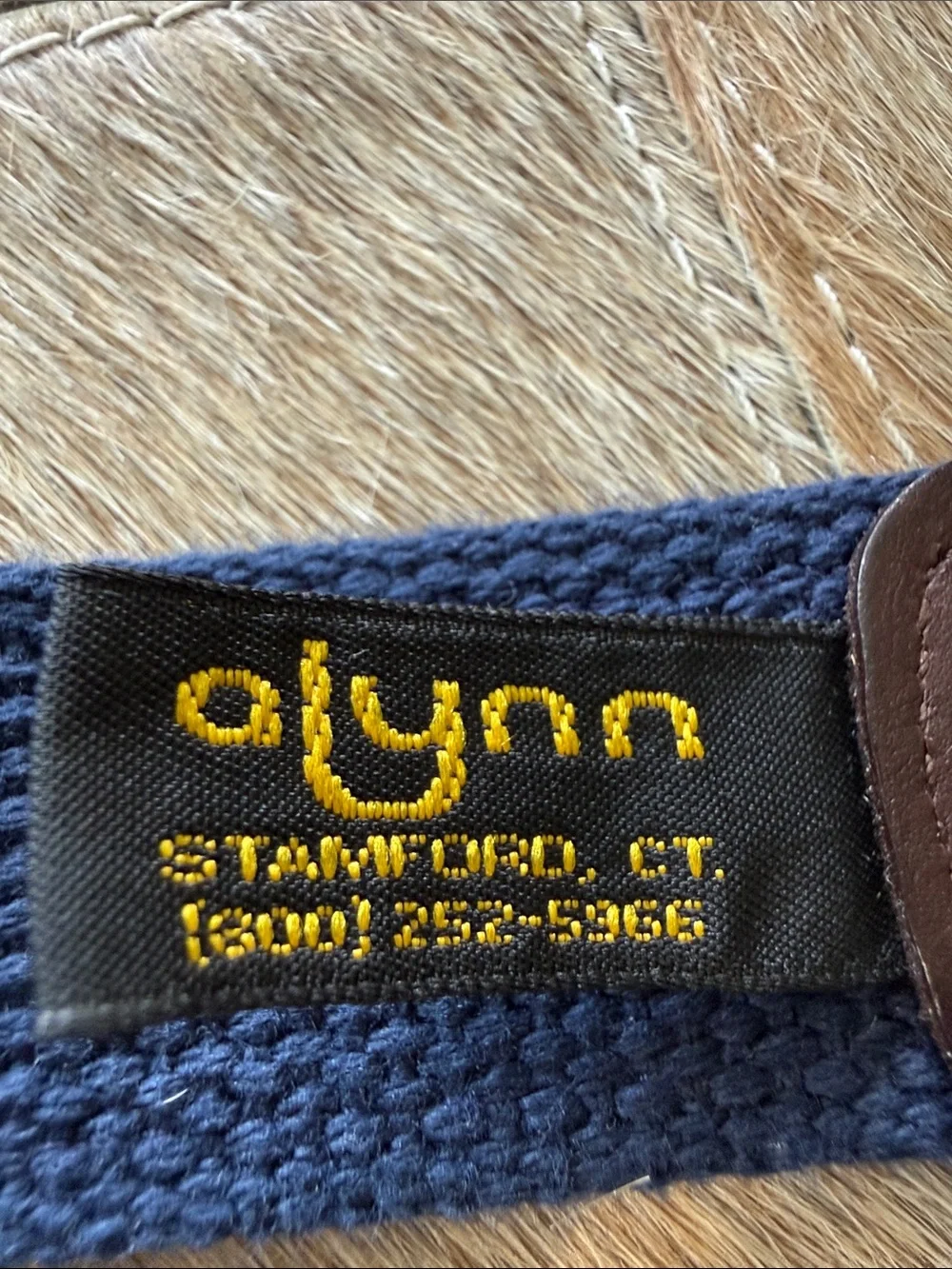 Alynn Preppy Brown Lab Dog Adjustable Belt 29-42”